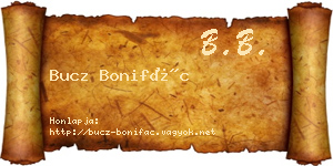 Bucz Bonifác névjegykártya
